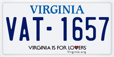 VA license plate VAT1657