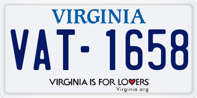 VA license plate VAT1658