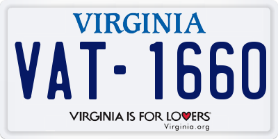 VA license plate VAT1660