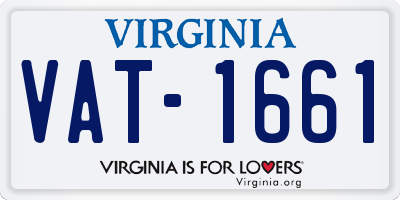 VA license plate VAT1661