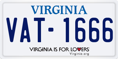 VA license plate VAT1666