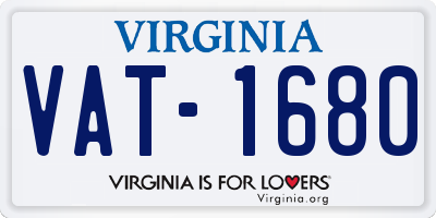 VA license plate VAT1680