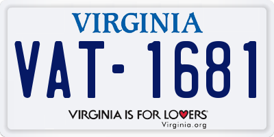 VA license plate VAT1681