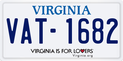 VA license plate VAT1682