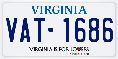 VA license plate VAT1686