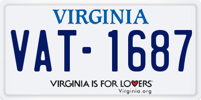 VA license plate VAT1687