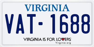 VA license plate VAT1688