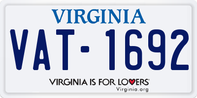 VA license plate VAT1692