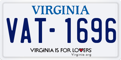 VA license plate VAT1696