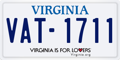 VA license plate VAT1711