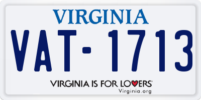 VA license plate VAT1713