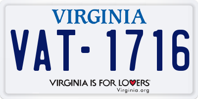 VA license plate VAT1716