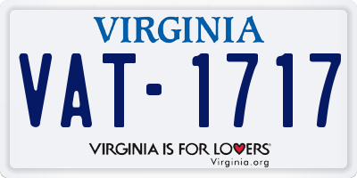 VA license plate VAT1717