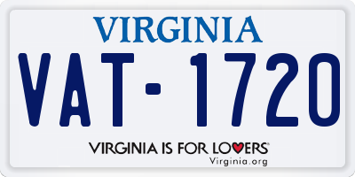 VA license plate VAT1720