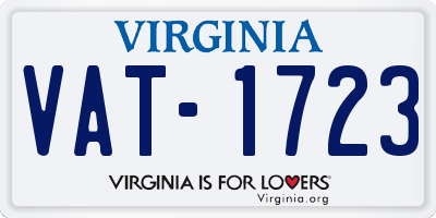 VA license plate VAT1723