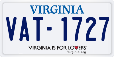 VA license plate VAT1727