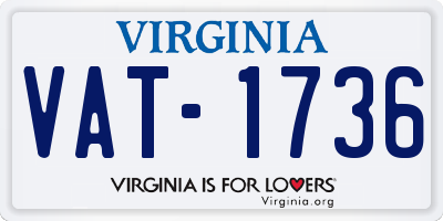 VA license plate VAT1736