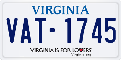 VA license plate VAT1745