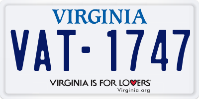 VA license plate VAT1747