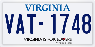 VA license plate VAT1748