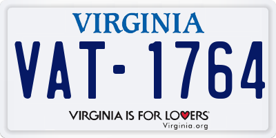 VA license plate VAT1764