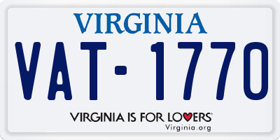 VA license plate VAT1770