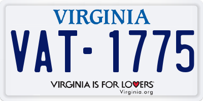 VA license plate VAT1775