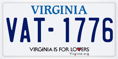 VA license plate VAT1776