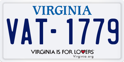 VA license plate VAT1779