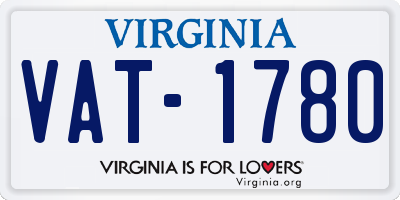 VA license plate VAT1780