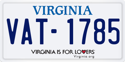 VA license plate VAT1785