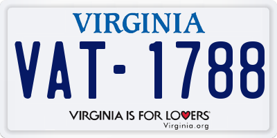 VA license plate VAT1788