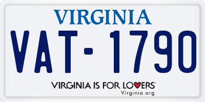 VA license plate VAT1790