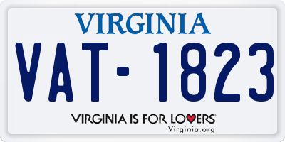 VA license plate VAT1823