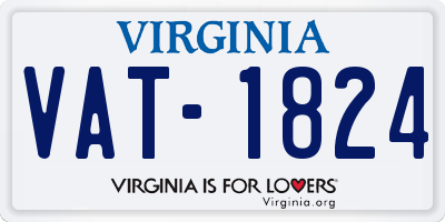 VA license plate VAT1824