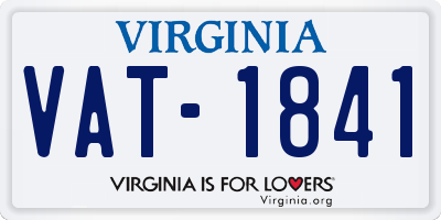 VA license plate VAT1841