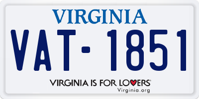 VA license plate VAT1851