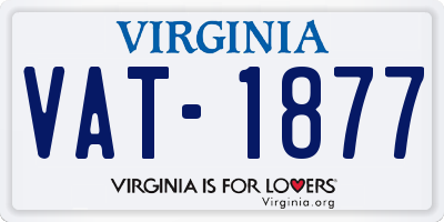 VA license plate VAT1877