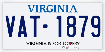 VA license plate VAT1879