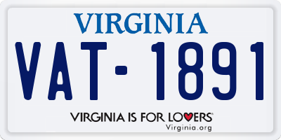 VA license plate VAT1891