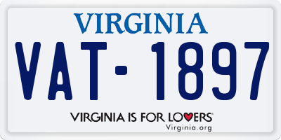 VA license plate VAT1897