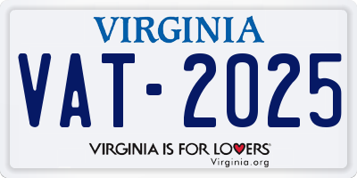 VA license plate VAT2025