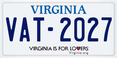 VA license plate VAT2027