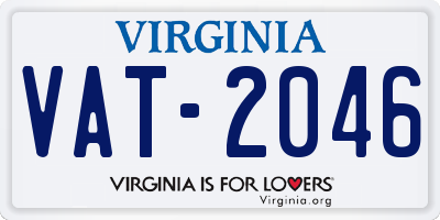 VA license plate VAT2046