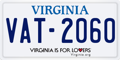 VA license plate VAT2060