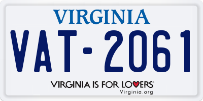 VA license plate VAT2061