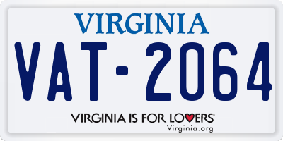 VA license plate VAT2064