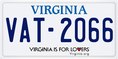 VA license plate VAT2066