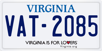 VA license plate VAT2085