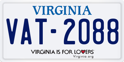 VA license plate VAT2088